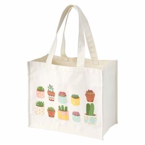 ALDI Succulent Print Eco-Friendly Tote 6 pockets